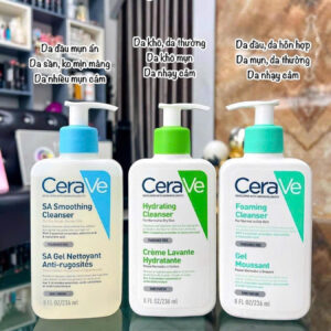 Sữa rửa mặt foaming giúp làm sạch sâu và dưỡng ẩm dịu nhẹ - CeraVe Foaming Facial Cleanser 236ML